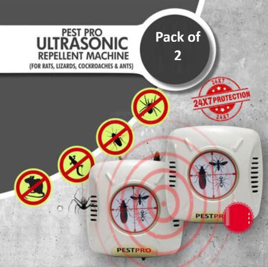 Ultrasonic Repellent Machine – Safe Pest Control (Pack of 2)