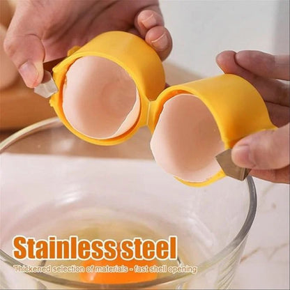 HemicoEgg cracker Tool for Raw Eggs Egg Shell Opener, Handheld Eggs Breaker