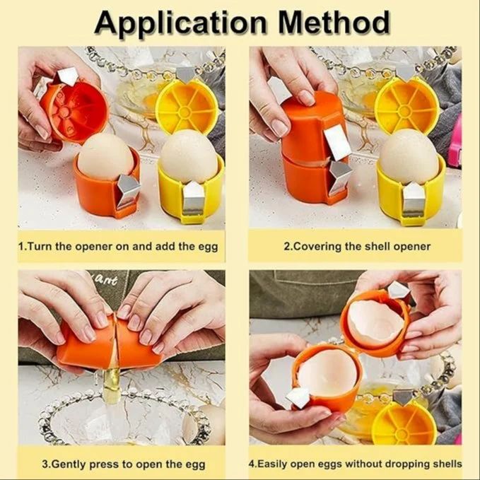 HemicoEgg cracker Tool for Raw Eggs Egg Shell Opener, Handheld Eggs Breaker