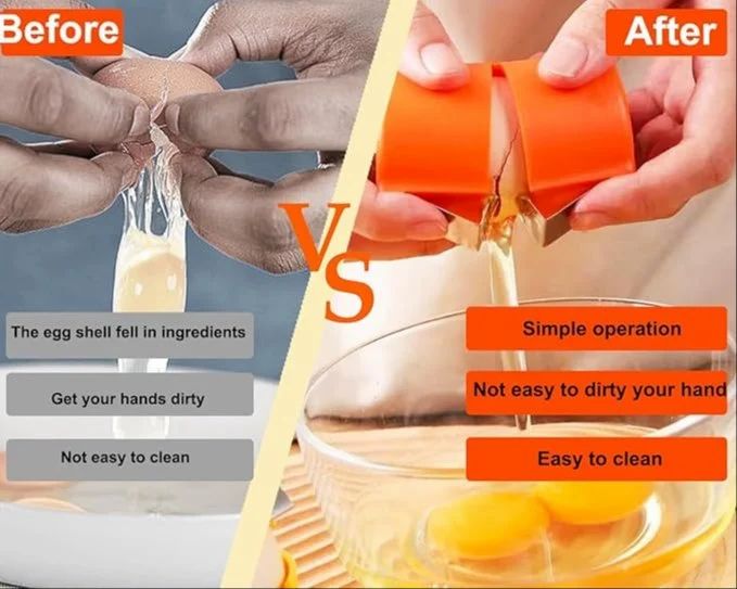 HemicoEgg cracker Tool for Raw Eggs Egg Shell Opener, Handheld Eggs Breaker