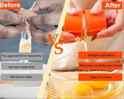 HemicoEgg cracker Tool for Raw Eggs Egg Shell Opener, Handheld Eggs Breaker