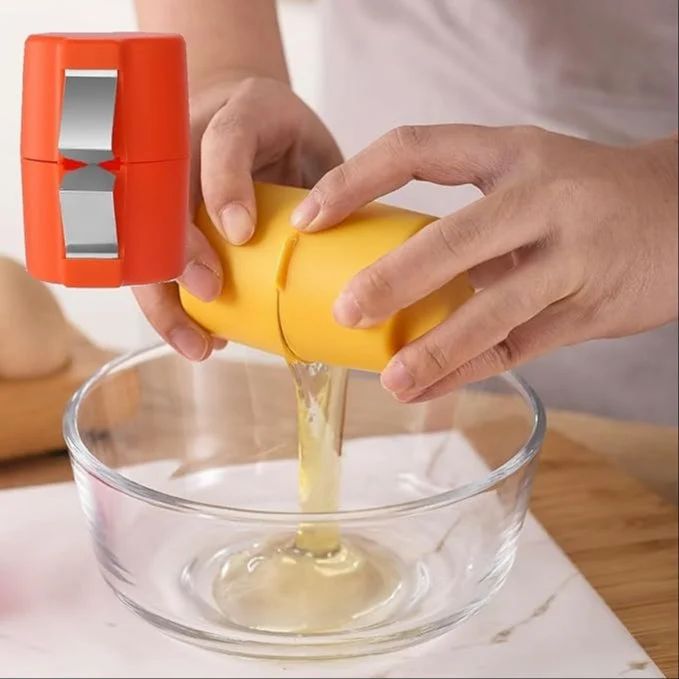 HemicoEgg cracker Tool for Raw Eggs Egg Shell Opener, Handheld Eggs Breaker