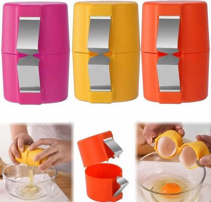 HemicoEgg cracker Tool for Raw Eggs Egg Shell Opener, Handheld Eggs Breaker